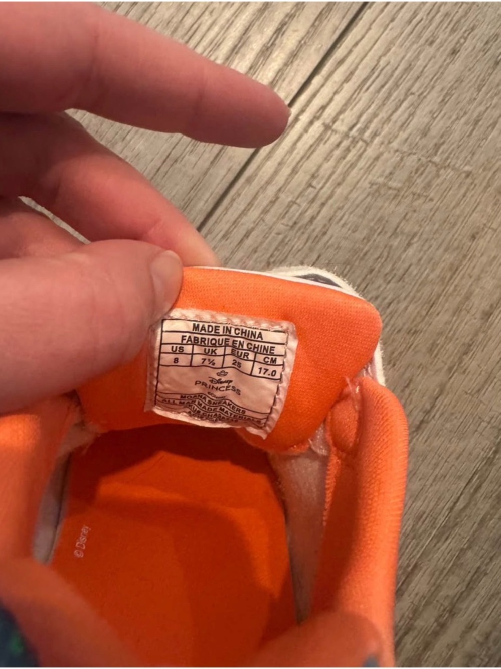 Disney Moana White and Coral Kids Sneakers - Picture 4 of 4